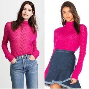 Tanya Taylor Hot Pink Sweater